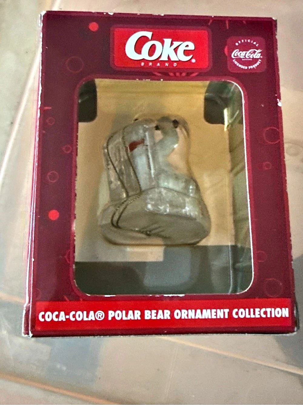 Coca-Cola Polar Bear Ornament Collection Red & White Like New